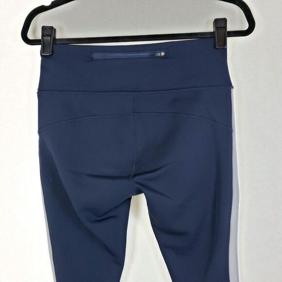 Athleta Polartec Running Tights Womens S Navy Blue Reflective Winter Hiking - Picture 6 of 12